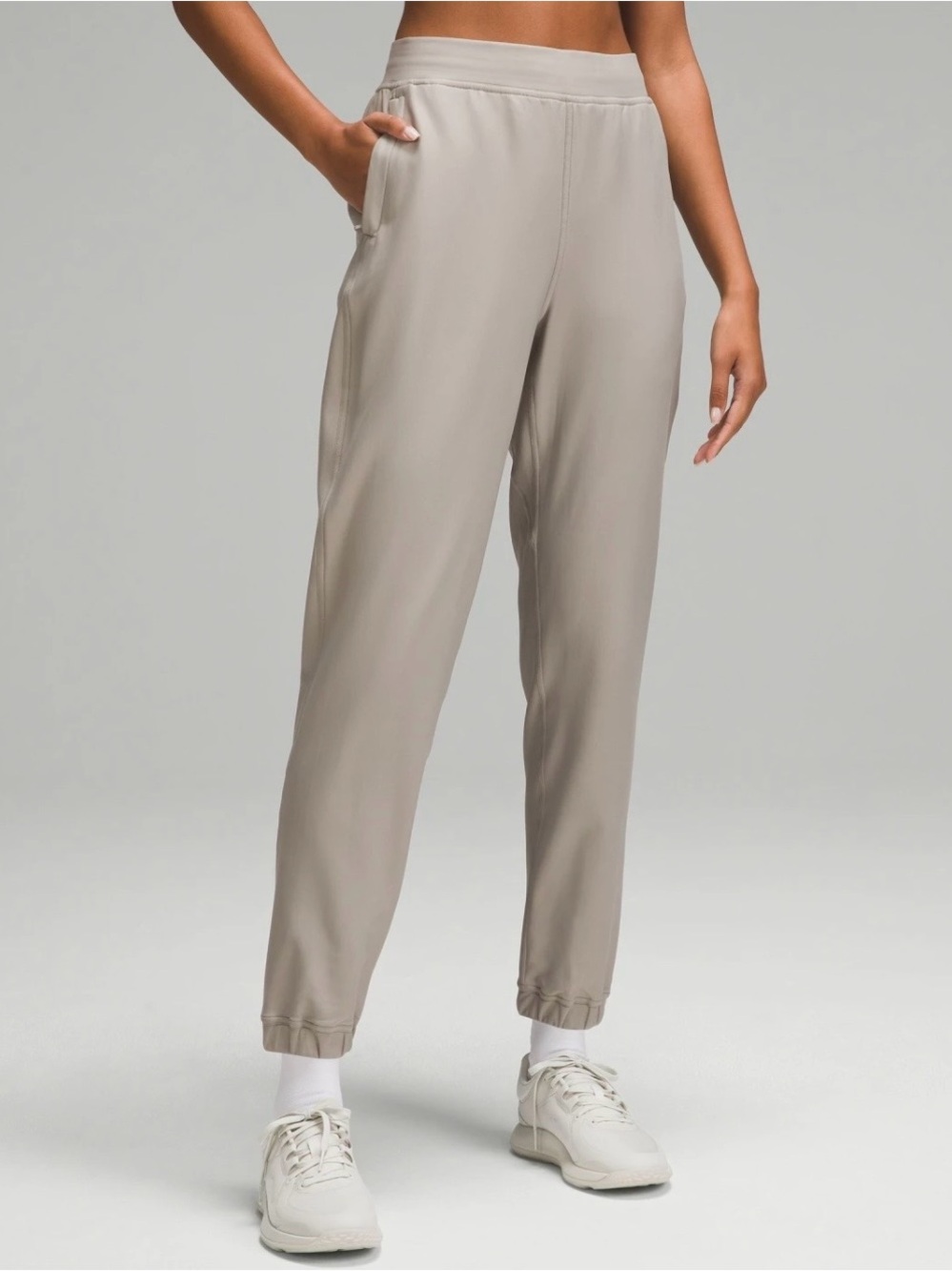Lululemon Women’s Adapted State Fleece Joggers High Rise Tan Full Length